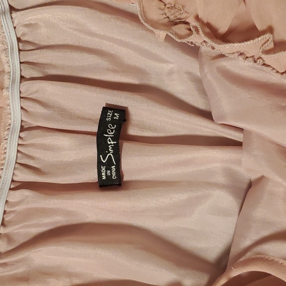 Blush Pink Ruffle Off Shoulder Dress - Picture 6 of 6